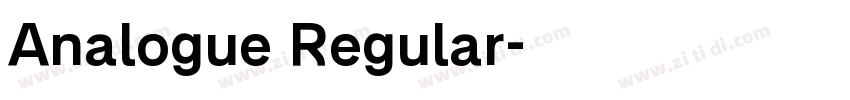 Analogue Regular字体转换